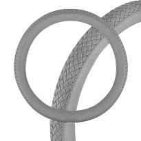 Оплетка SKYWAY Modern-5 M (370-390мм) Серая экокожа